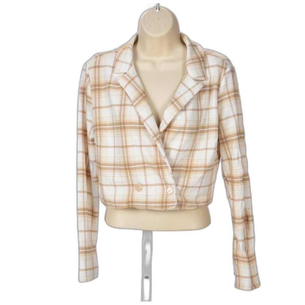 NOBO No Boundaries Plaid Double Breasted Blazer Size M